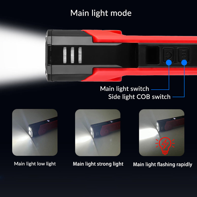 Multi functional strong light flashlight work light